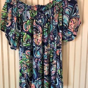 Lilly Pulitzer off the shoulder shirt
